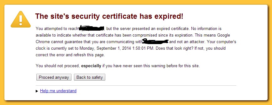 https SSL certificate error